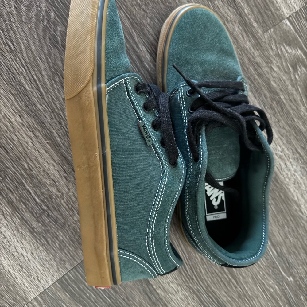 Vans Men’s Low-Top Suede Canvas Sneaker - Teal/Gum Size 9